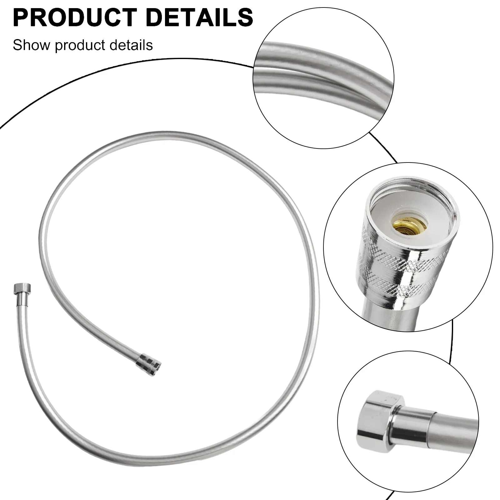 

Ручной душевой шланг с защитой от перелома, гибкий, высокого давления, длительный срок службы, аксессуары для ванной комнаты