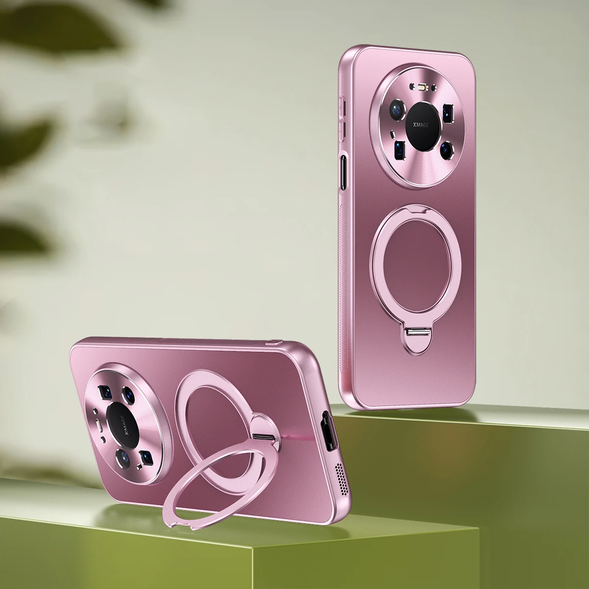 Phone Cases That Cover The Camera - Wireless Charging Magnetic Rotate Kickstand Case