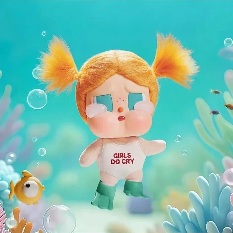 POP MART CRYBABY Vacation Mode On Series Vinyl Blind Box Surprise Mystery Box Figur Aksi Anime Lucu Dekorasi Rumah Meja Kerja