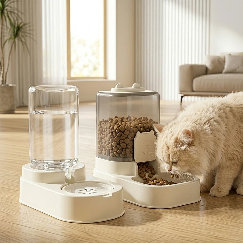 

Pawbient Automatic Feeder Of Cats Automatic Waterer Cat Kibble Dispenser Feeder And Drinker For Cats Pet Feeding Station