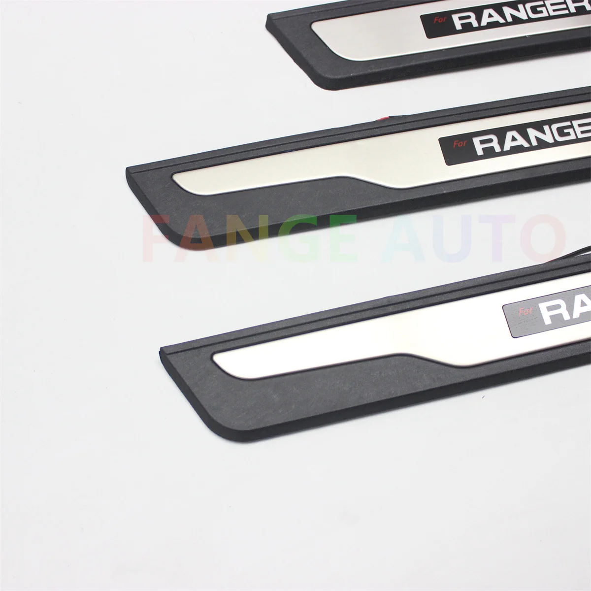 4PCS ABS Stainless Steel Led Door Sill Scuff Plate Auto Pedals Protector Cover For Ford Ranger 2019-2023 T6 T7