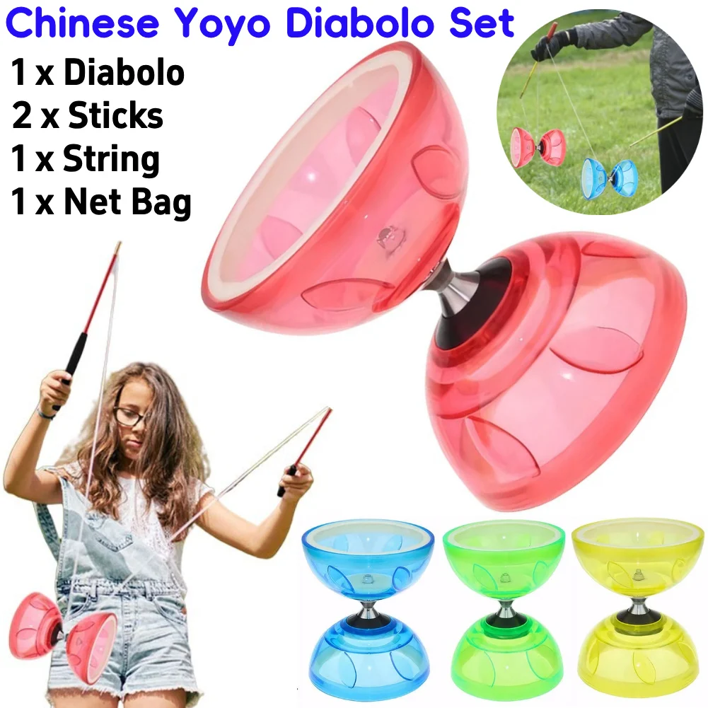 Professional Yoyo Diabolo Set Triple Bearing Diabolo Toy Chinese Diabolo Toy Bearing Fitness Toy For Adults Kids Elderly New