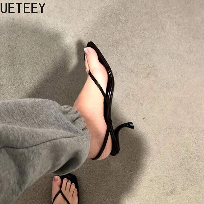 Summer High Heel Women Clip Toe Sandals Fashion Narrow Band Shoes Design Style Party Dress Sandalias Shoes image 4