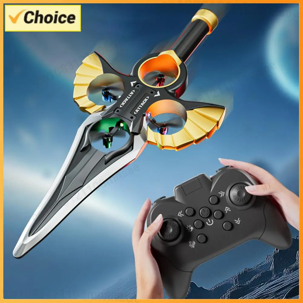 

RC Flying Sword 360 Flip Fighter Jet Toy Remote Control Sword Toy RC Aerial Stunt Plane Toys Gifts for Kids Boys
