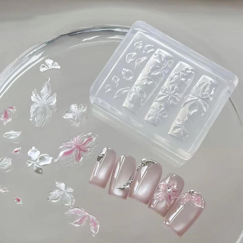 3D-Knöpfe Nagelkunst-Form Silikon Niedliche Nagel-Charms Werkzeug Frauen DIY Maniküre Mehrere Formen Knopf Kleine Modelle Harz-Schnallen Zubehör