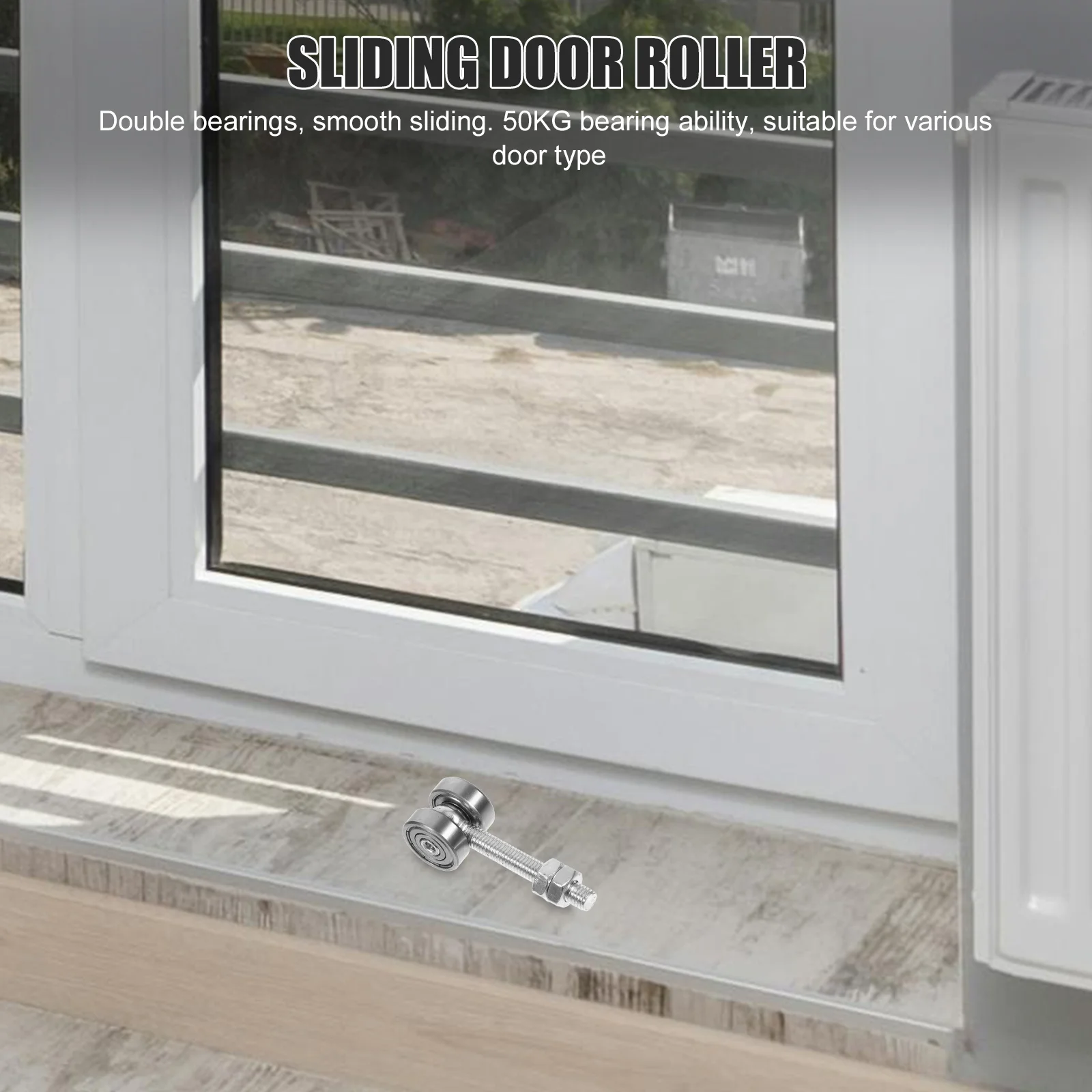 Sliding Door Hanging Wheel Trolley Assembly Replacement 700X250X250CM Steel Bearing Roller Strut Channel