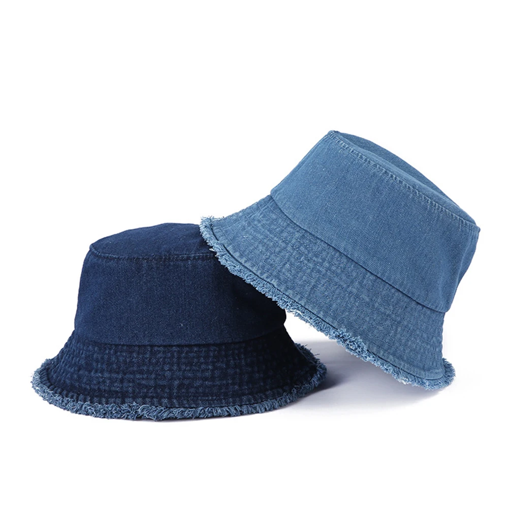 Mężczyźni Denim Sunbonnet Outdoor Fisherman Hat Summer Sun Hat Unisex Bucket Hat Women Sunscreen Panama Hats Beach Caps Sunshade Caps