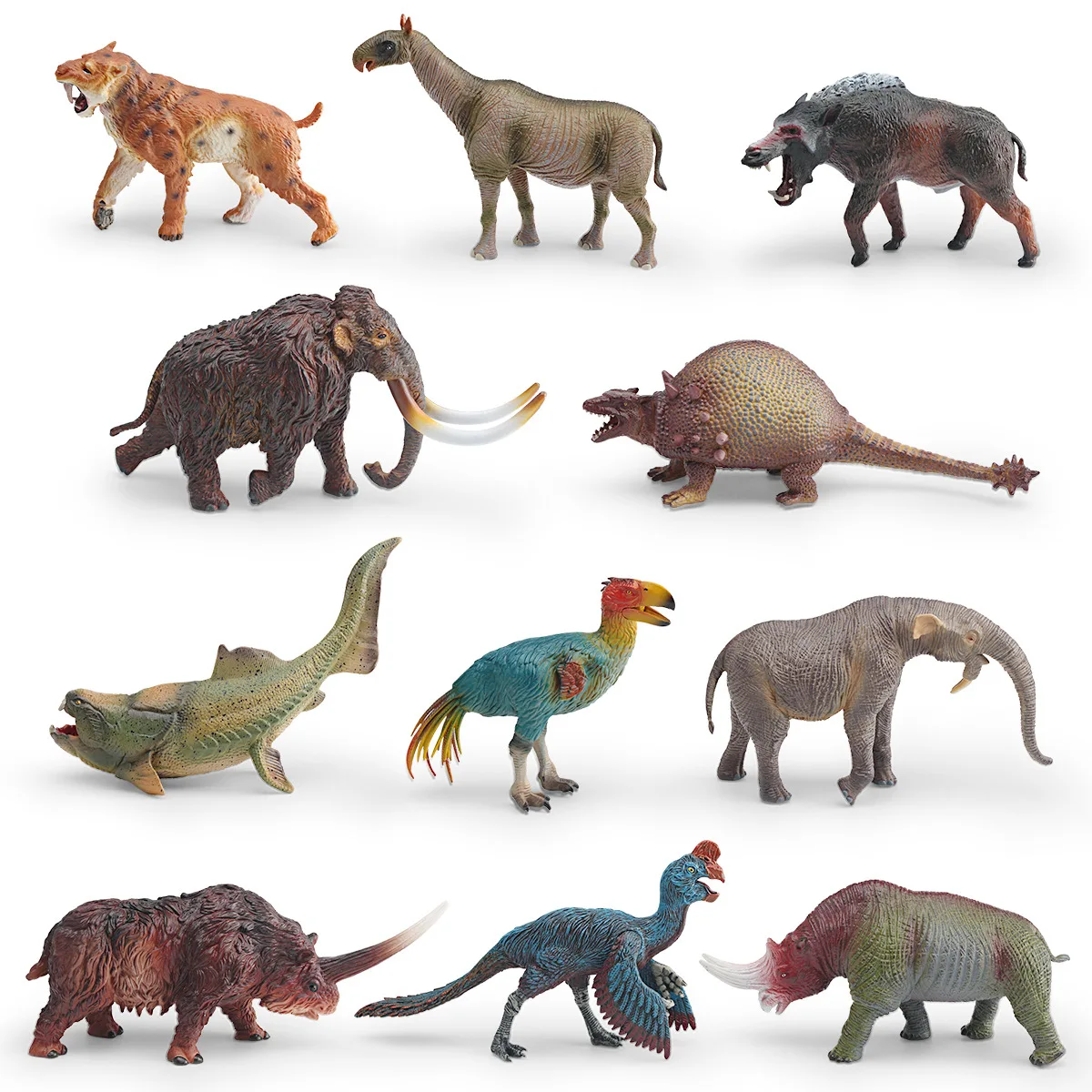 Cross-Border Simulation Wild Animal Models Mammoth Sabre-Toothed Tiger Complete Tooth Beast Children Cognitive Toys