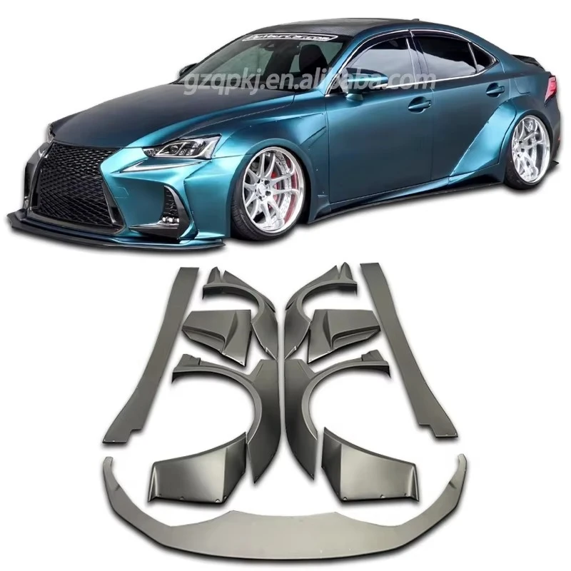Car Wide Wheel Eyebrow Body Kit Suitable for 2013-2019 Lexus IS200 Is300 Rocket Rabbit Fenders Front and Rear Bumper Spoilers