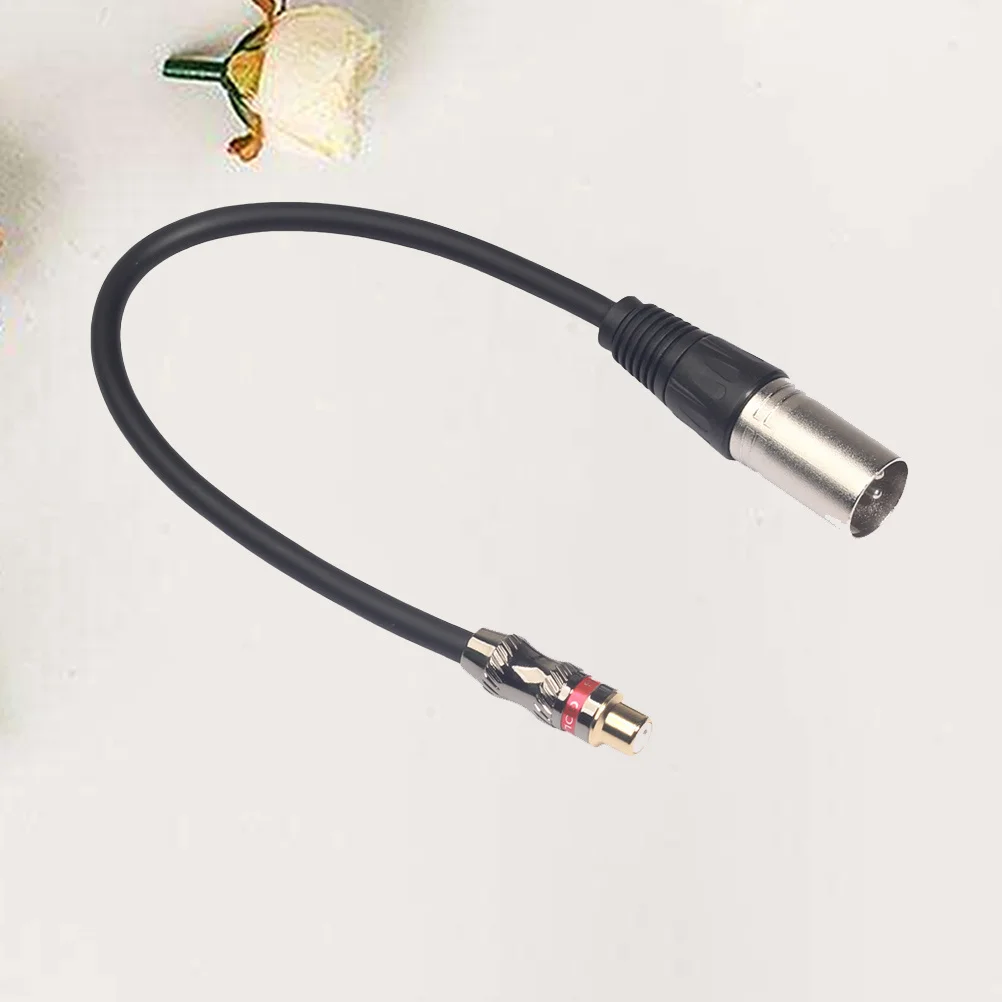 

Professional Rca Female to Xlr Male Audio Converter Adapter 0.3m PVC Audio Connect Cable for Amplifier Speaker Microphone