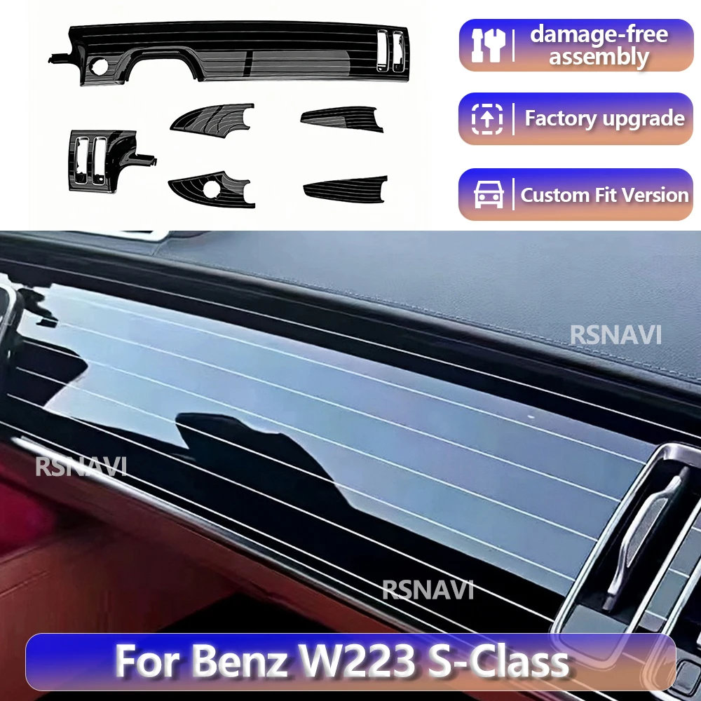

Точная подгонка для Mercedes-Benz W223 S450 S480 S500 S-класса Maybach 2021+ (включая S-класс) — интерьерные панели в стиле «пианино-лак» для роскошного интерьера автомобиля