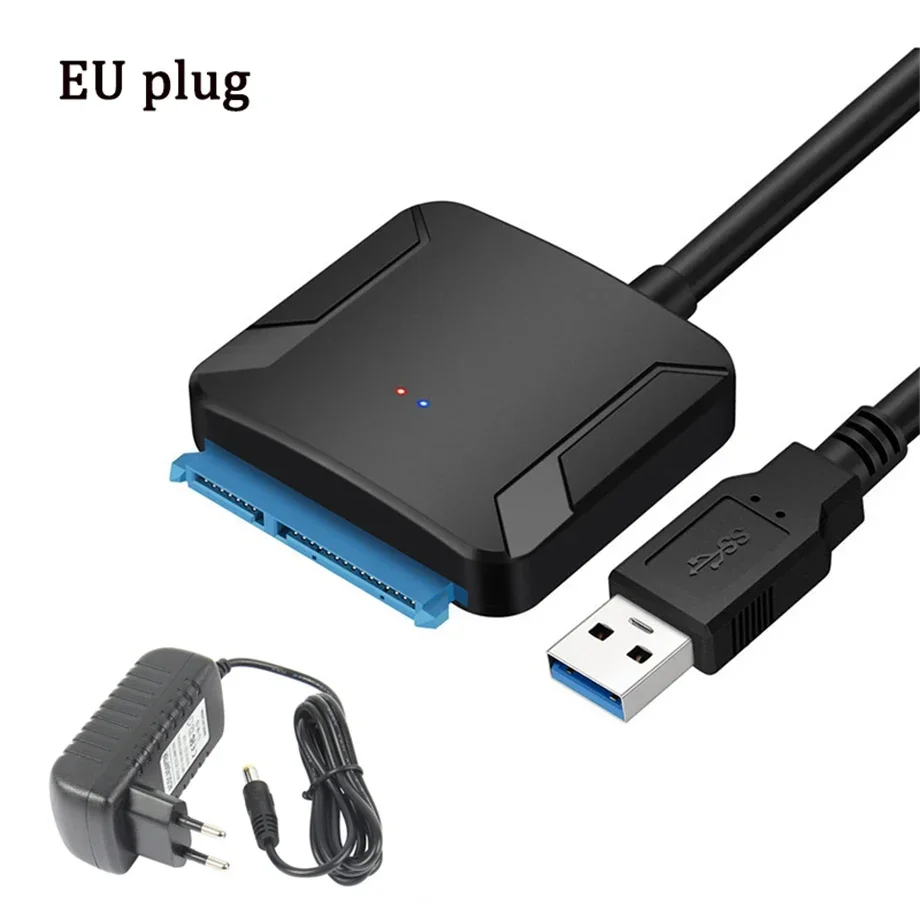 USB 3.0 Adapter Kabel voor 2.5 "3.5" HDD SSD Harde Schijf 5Gbps Externe Converter met 12V Power Adapter USB 3.0 naar SATA Converter