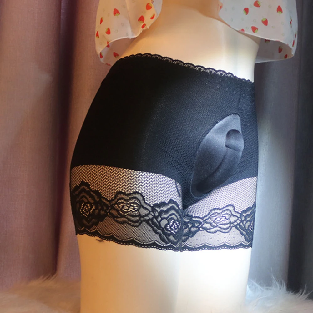 

Нижнее белье, мужское нижнее белье, кружевные сексуальные корректирующие трусы с высокой талией, легкие эластичные однотонные выпуклые трусы для транссексуалов