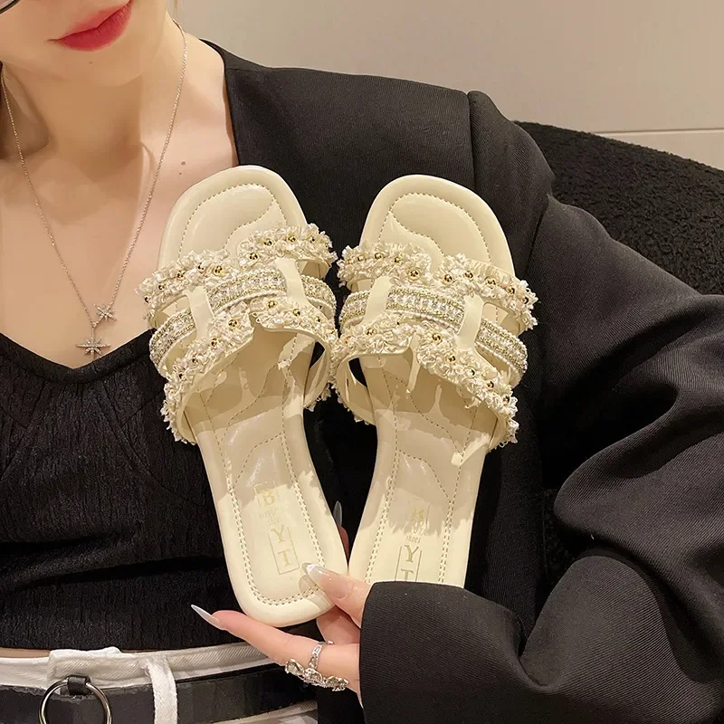 

Classic Slipper fashion women's sandals thick sole 2025 new all-match senior sense slippers female summer sandals