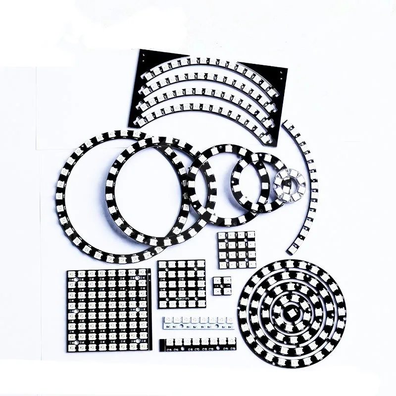 1 4 7 8 12 16 24 32 60 61 64 94 Bit WS2812 WS2812B WS 2811 5050 RGB LED Lamp Panel Module 5V LED Precise