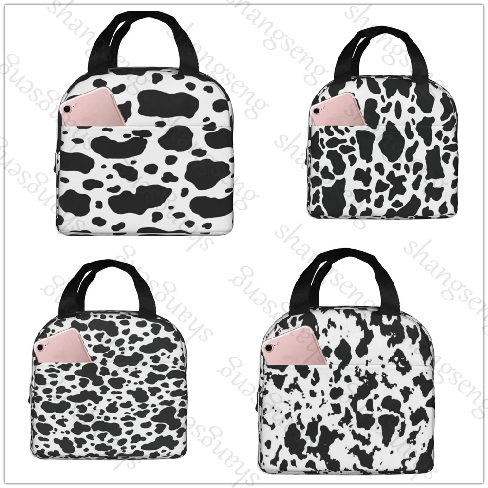 

dairy cow pattern Insulated Thermal Bag Lunch bag Foods Drink Storage Leakproof Picnic Camping Bags Box beach