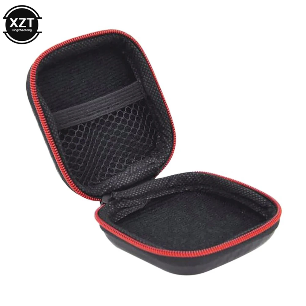 Portable Headphone Bag Earphone Case Box Mini Zipper Square Hard Storage Box Headset Case For SD TF Card Aseismic Moisture Proof