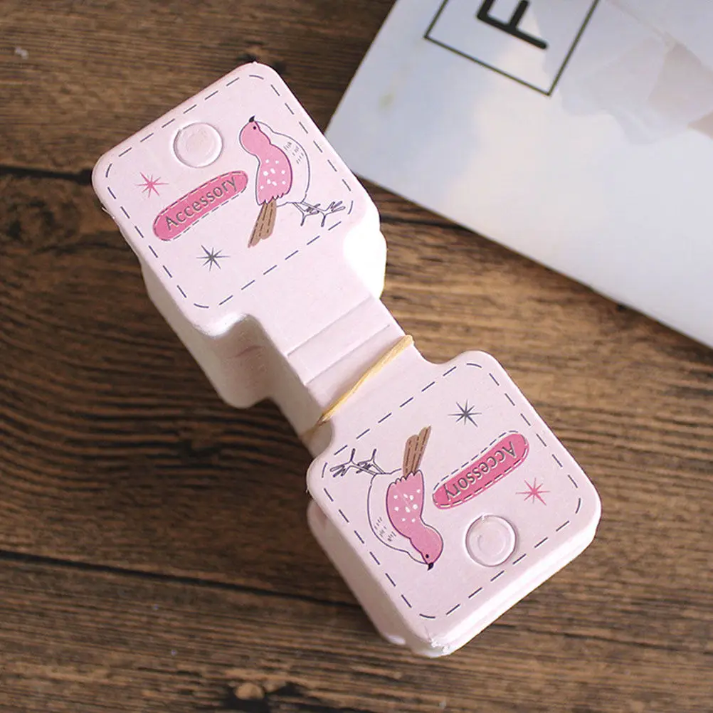 Hair Tie Display Cards Paper Card For Hair Rope Jewelry Organizing Tool Necklace Tag Card Holder
