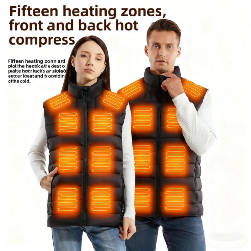 

Men's Winter USB Heated Parka - Outdoor Electric Heating Thermal Coat Warm Sports Heatable Jacket for Cold Protection