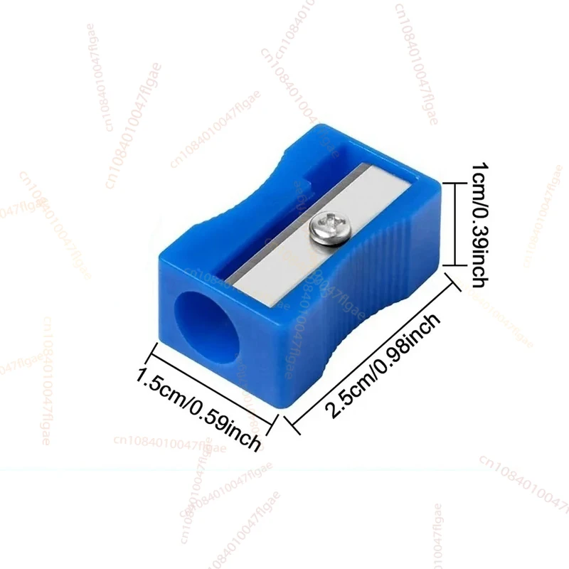 8pcs mini colored single hole rectangular plastic pencil sharpener for elementary school students, manual turning pencil sharpe