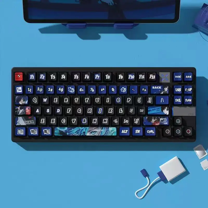 122 Klawisze Anime Tematyczne Nakładki na Klawisze Pięciostronne Barwione Sublimacyjnie PBT Wysokiej Jakości Personalizowane Nakładki Kasumi Ren do Klawiatury Mechanicznej Made68 — zdjęcie produktu 5