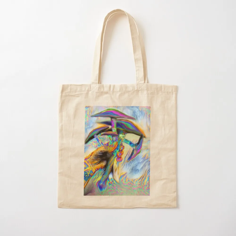 

Rainbow Smear Shroom Bouquet Tote Bag tote bags aesthetic reusable shopping bag Gift bag Canvas Tote