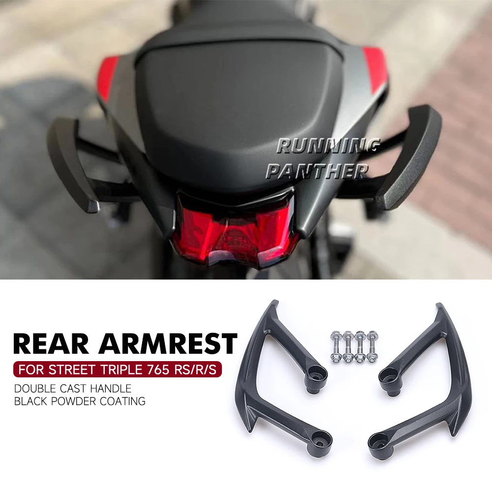 

Motorcycle Rear Armrest For Street Triple 765RS 765R 765S 765 RS R S Passenger Grab Handle Seat Hand Handle Grab Bar NEW