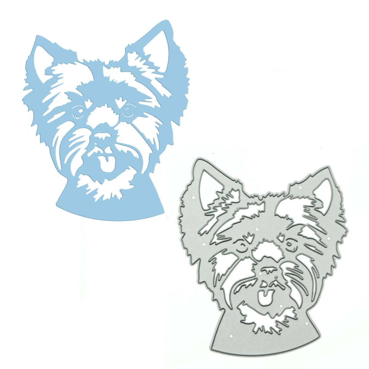 Metal Cutting Die Schnauzer Dog Pattern Punch Cut For Handcraft Greeting Card Making Clipart Decorating Paper Craft Supply