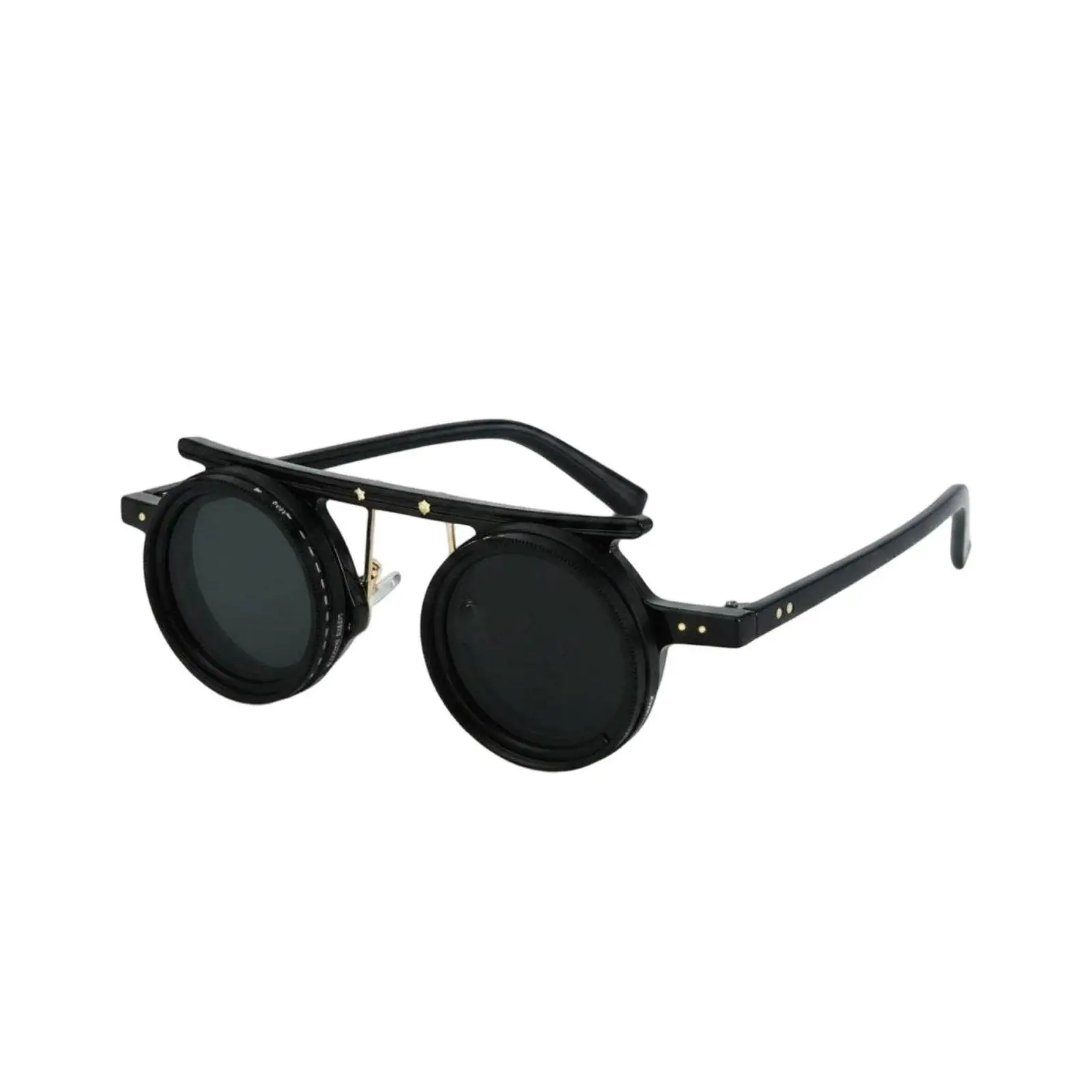 Blue Light Blocking Polarized Sunglasses Adjustable ND Lens Retro Baroque Frame Luxury Sunglasses for Men Outdoor Activities