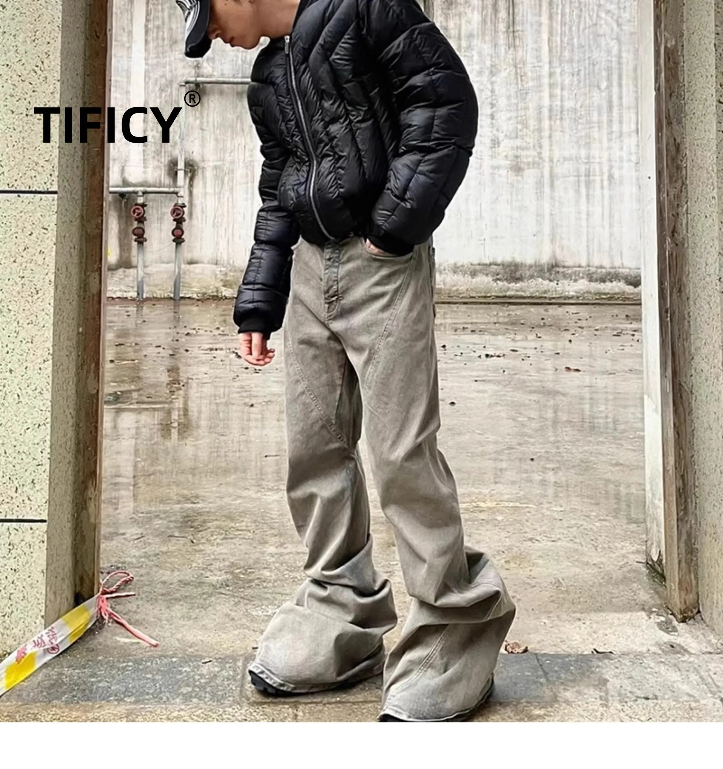 سراويل جينز داكنة RO High Street للنساء/الرجال مغسولة صغيرة قابلة للسحب للأسفل سراويل جينز متعددة الاستخدامات وعصرية