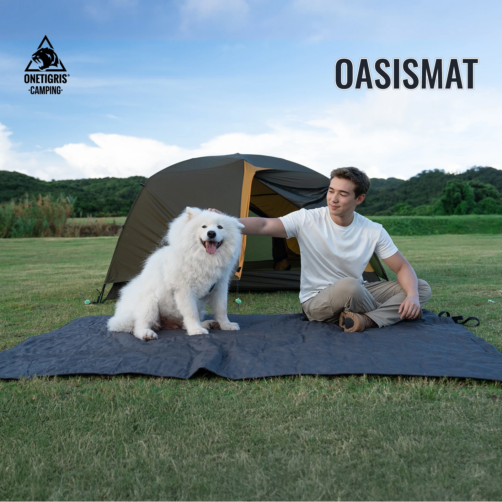 

ONETIGRIS OasisMat Waterproof Ground Blanket Foldable Blanket Mat for Outdoor Camping Picnics Concerts Beach Park Grass Festival