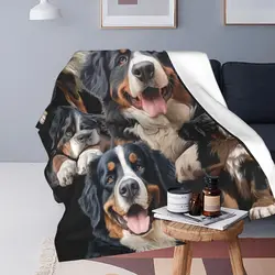 Bernese Mountain Dog Blankets Soft Warm Flannel Throw Blanket Plush for Bed Living room Picnic Travel Home Sofa