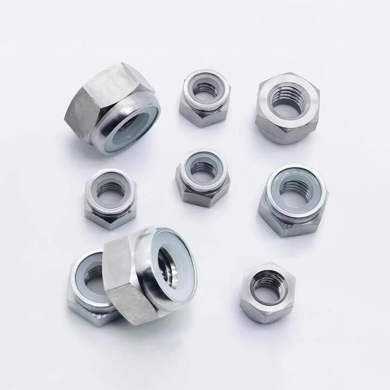 2pcs M2 M2.5 M3 M4 M5 M6 M8 M10 TC4 Titanium Alloy Anti Loosening Nut Anti Slip Nylon Loose Self-locking Nut