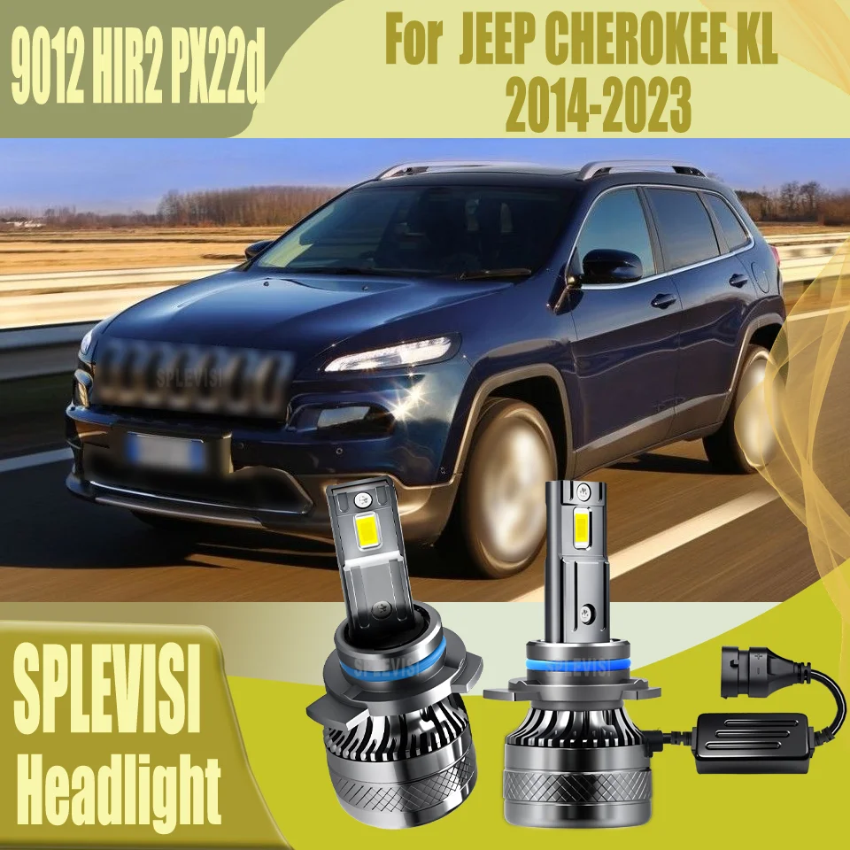 LED Headlight Waterproof for Safe Nighttime Visibility For JEEP CHEROKEE KL 2014 2015 2016 2017 2018 2019 2020 2021 2022 2023