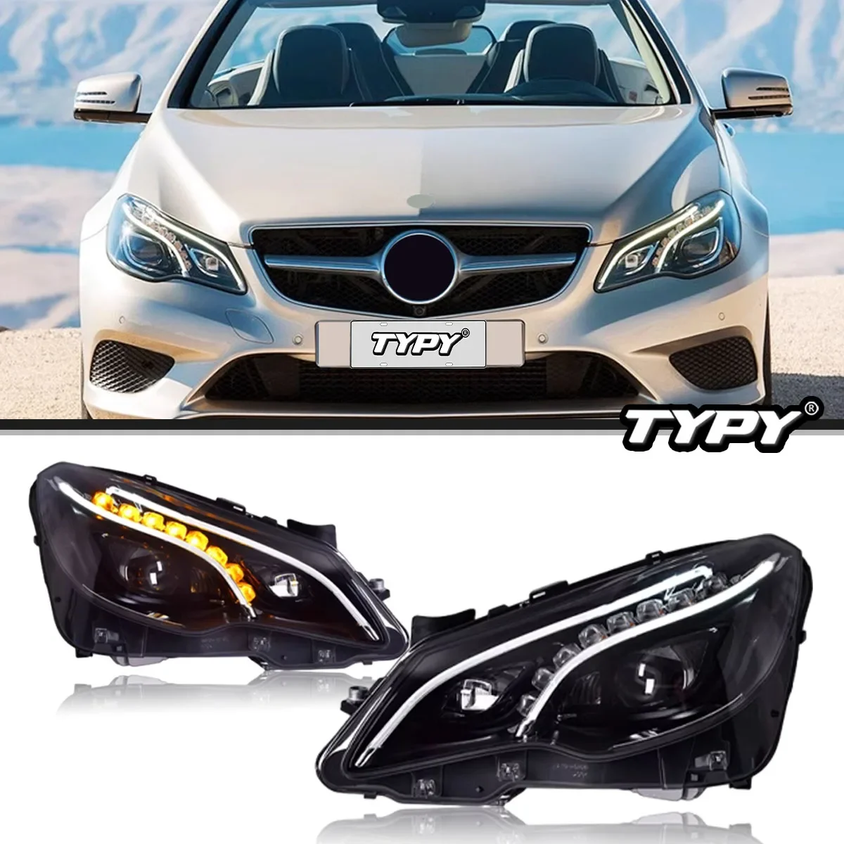 

TYPY Car Lights For Mercedes Benz E-Class Coupe W207 Headlight 2010-2017 LED Projector Head Lights Turn Signal Car Accessories