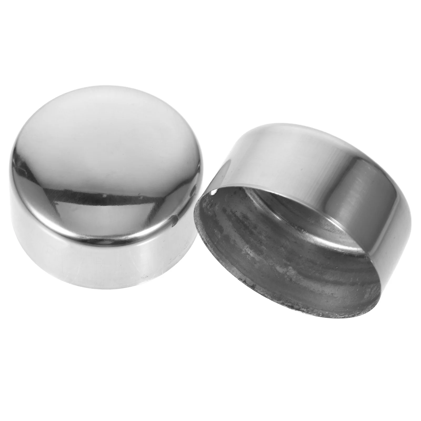 2 Pcs Armrest Stairway Railing Caps Stainless Steel Handrail Brackets End Cover