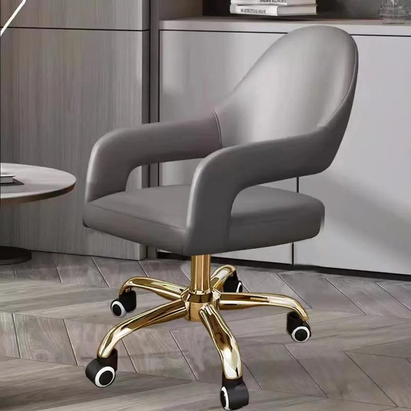 Dinning Modern Office Chair Vanity Arm Nordic Lightweight Office Chair Wheels Backrest Desk Garden Silla Oficina Salon Furniture