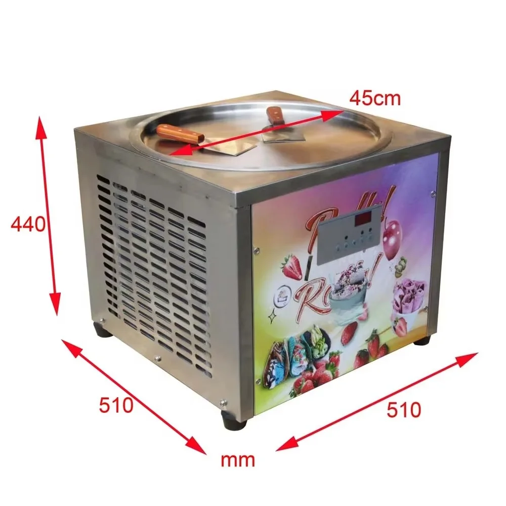 Friteuse à crème glacée commerciale 800 watts en acier inoxydable