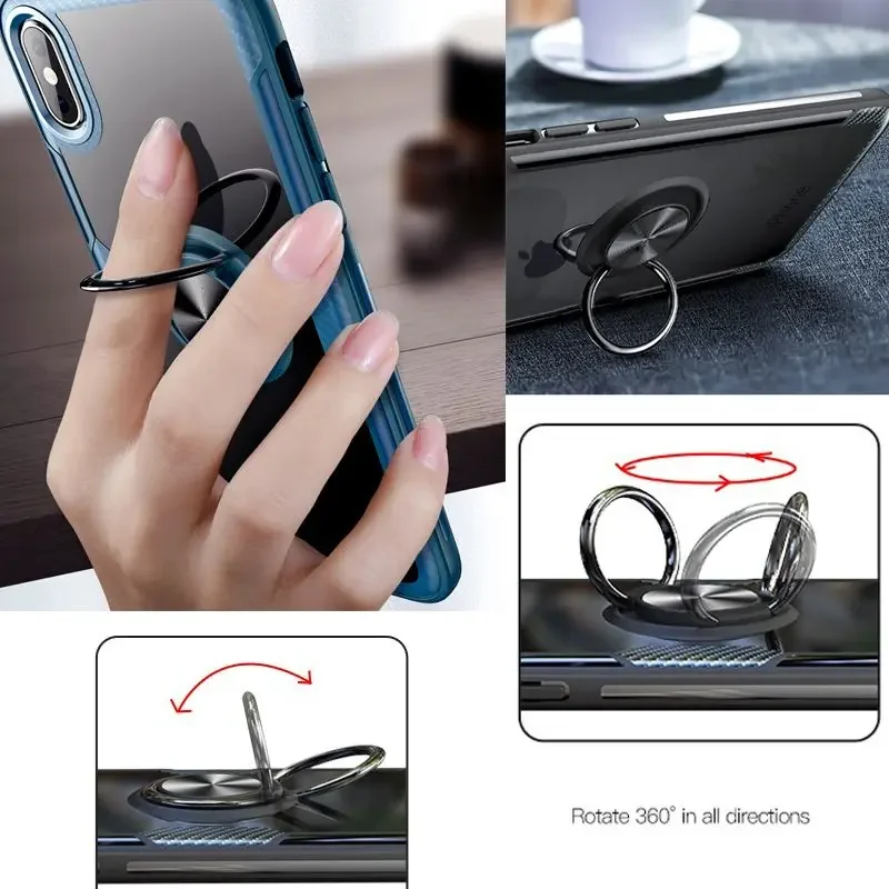 Casing Ponsel Akrilik Transparan Tahan Benturan untuk Honor X9C Smart 400 Lite Cincin Penyangga Magnet Fundas untuk Honor Magic 7 Pro