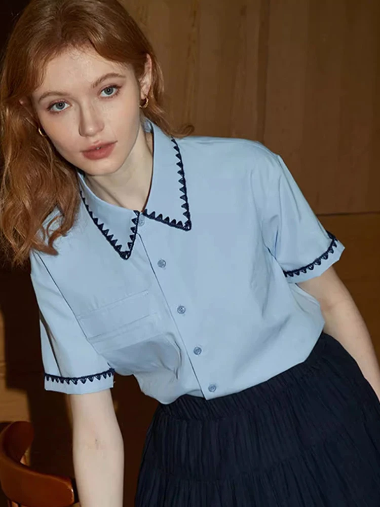 Faionable Chiffon irt Turn-down Kraag ort Sve Dames Single Button Afslankende Zomer Busin Casual Sle Top