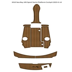 Sea Ray 2010 dehors SwimPlatform Cockpit Pad, Boat OligFoam, Teak Flooring Polymers, Seadek MarinePolymers, Gatorstep Style, Auto-adhésif, 185