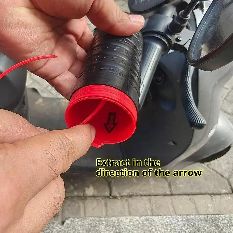 

1Pair Motorcycle Silicone Handlebar Cover Universal Self Shrinking Non Slip Anti Vibration Moto Grip Sleeve Protector