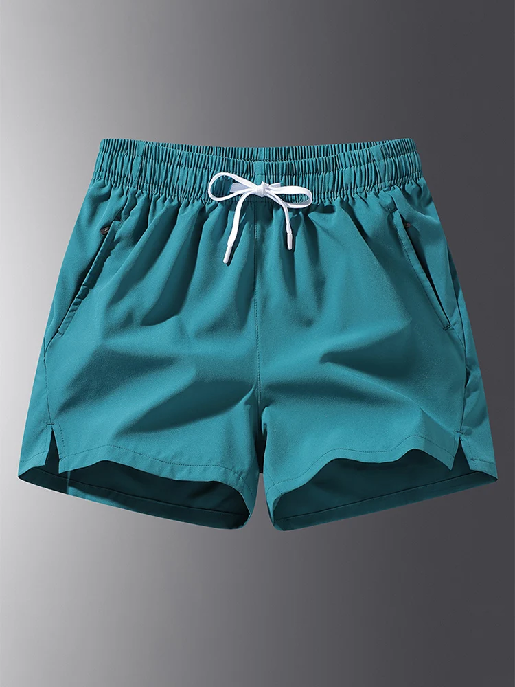 

Мужские спортивные шорты для лета, тонкие, для активного отдыха, больших размеров, эластичные, для бега, быстросохнущие, длиной три четверти, повседневные