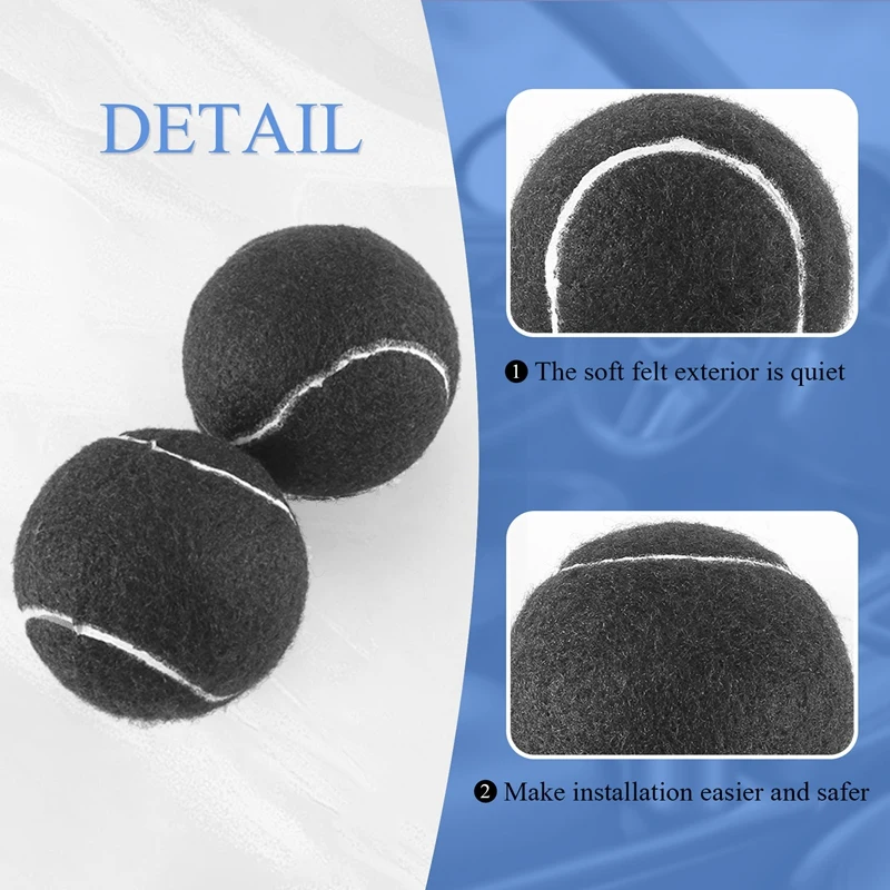 2 PCS Precut Walker Tennis Ball For Furniture Legs And Floor Protection, Heavy Duty Long Lasting Felt Pad Covering