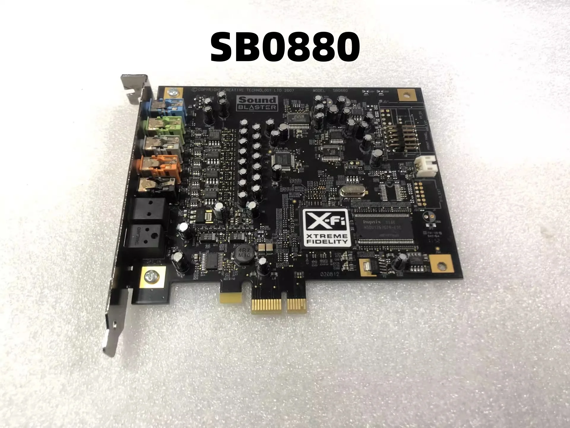 Original SB0880 For Creative X-Fi Titanium PCI-E 7.1 Sound Card PCI-E HIFI Fiber Port For Win 7/8/10 XP (Titanium version)