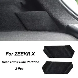 For ZEEKR X Rear Trunk Organizer Board Partition Both Sides Car Styling Modification Tailgate Storage Box