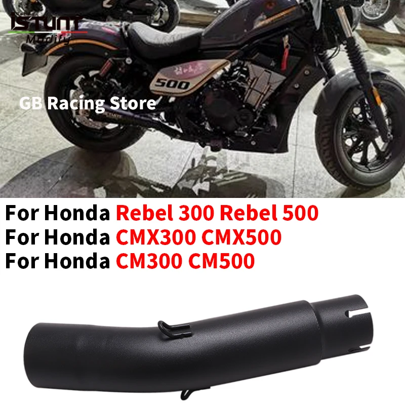 

Надевается для Honda Rebel300 Rebel500 Cm300 Cm500 Cmx300 Cmx500, глушитель выхлопной системы мотоцикла, модификация 50,8 мм, средняя труба, Escape Moto