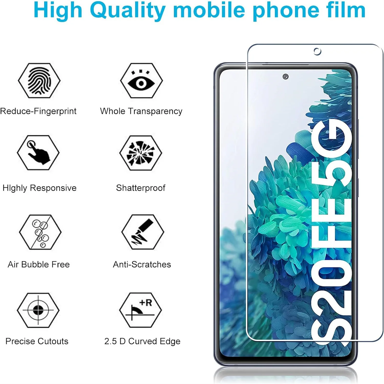 Support fingerprint unlocking Tempered Glass For Samsung Galaxy S20 FE Fan Edition SM-G781 SM-G7810 Screen Protector Glass Film