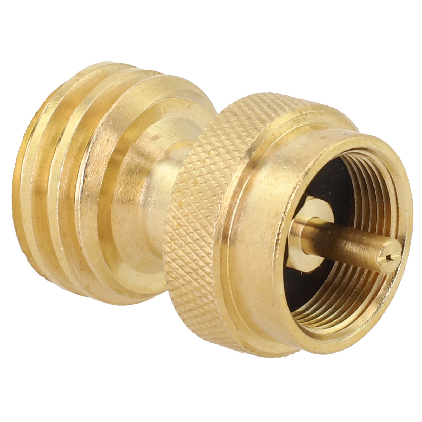 

Reduces Waste LP Gas Tank Converter 30lb To 16.4oz Adapter User-friendly Solution Reliable Connection Solid Brass Adapter