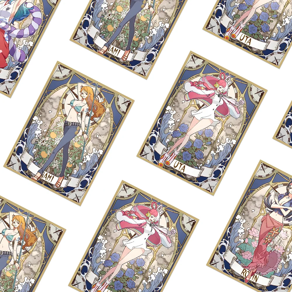 60pcs 67x92mm One Piece Anime Card Sleeves Yamato/Nami/Diva/Robin Board Game Cards Protector for TCG/PKM/MTG Game Cards Trading